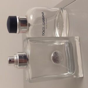 Versace Silver Clear Fragrance + Dolce Gabbana Pour Homme Almost Empty